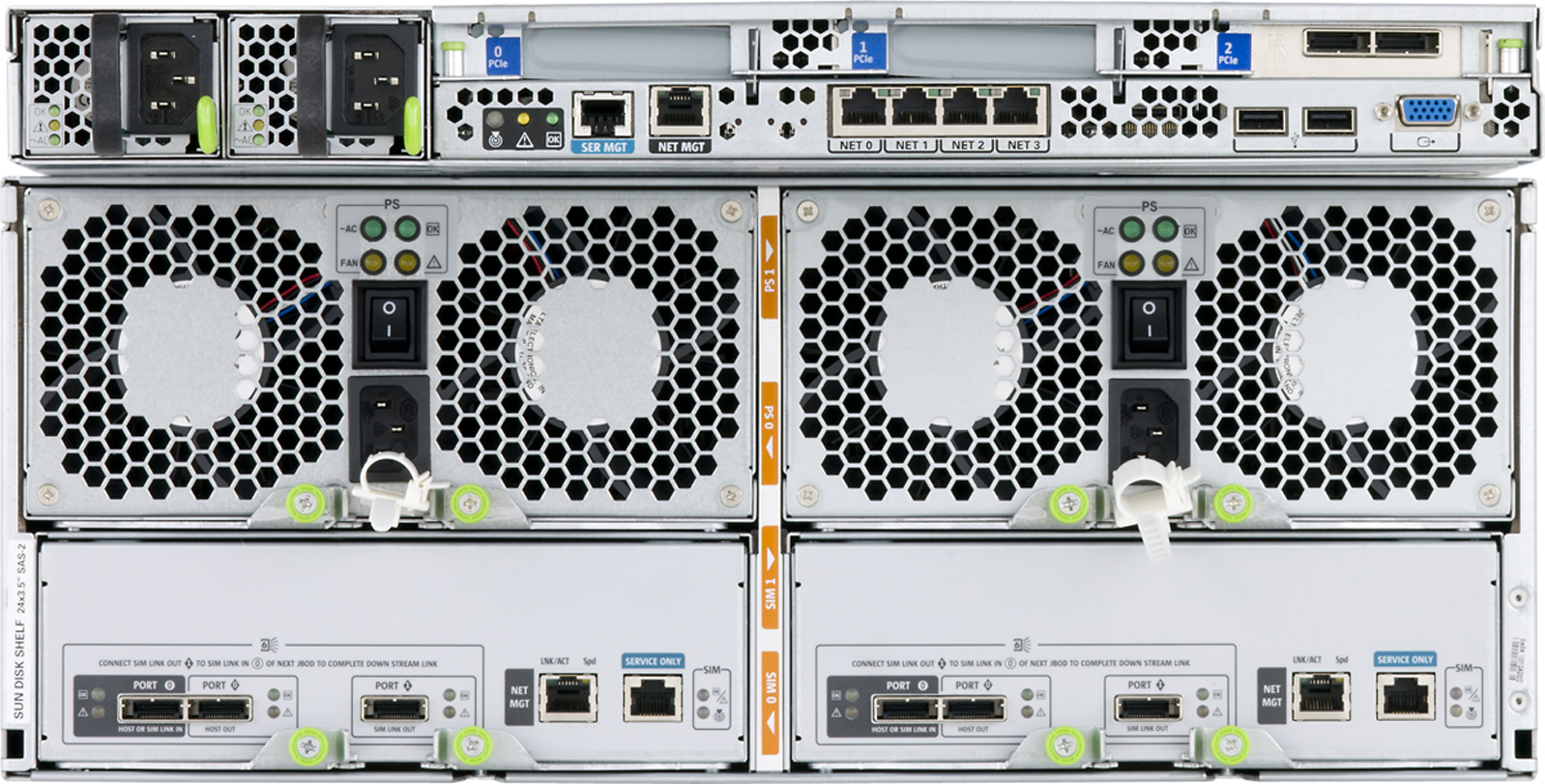 Sun ZFS Storage 7320 Rear Zoom