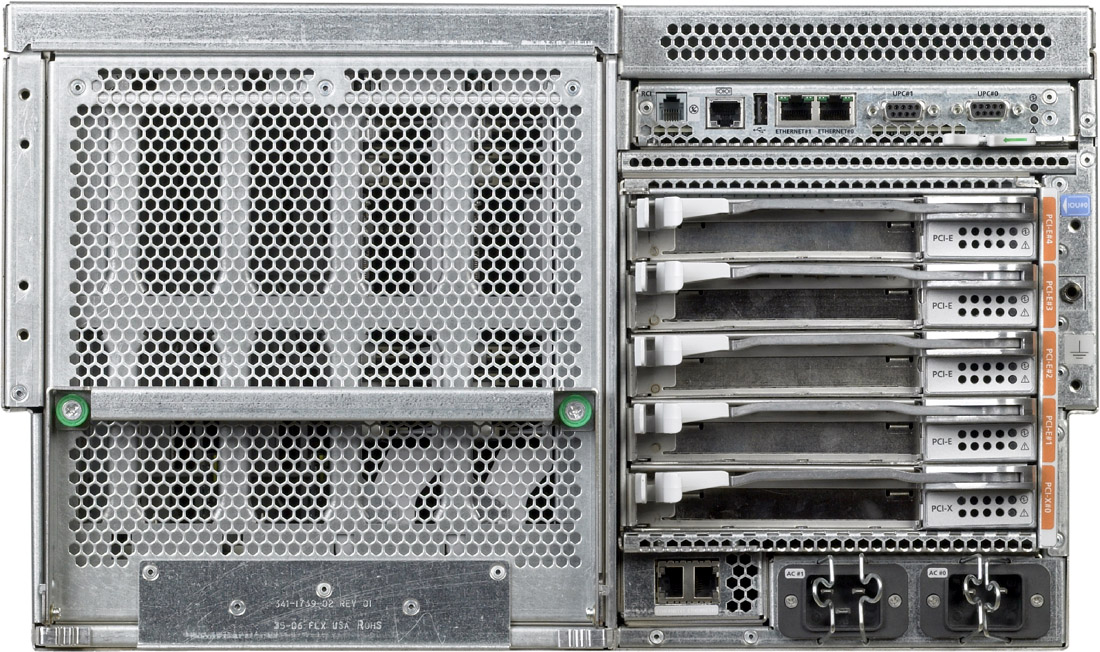 Sun SPARC Enterprise M4000, RoHS:YL Rear Zoom