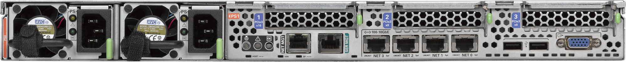 Sun Server X3-2 / Sun Fire X4170 M3 Rear Zoom
